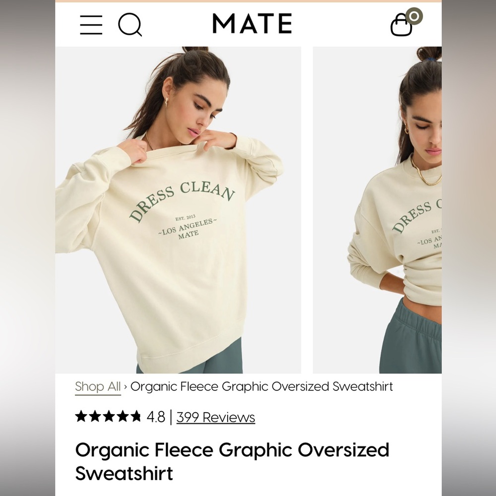 Oversized crew- new without tags